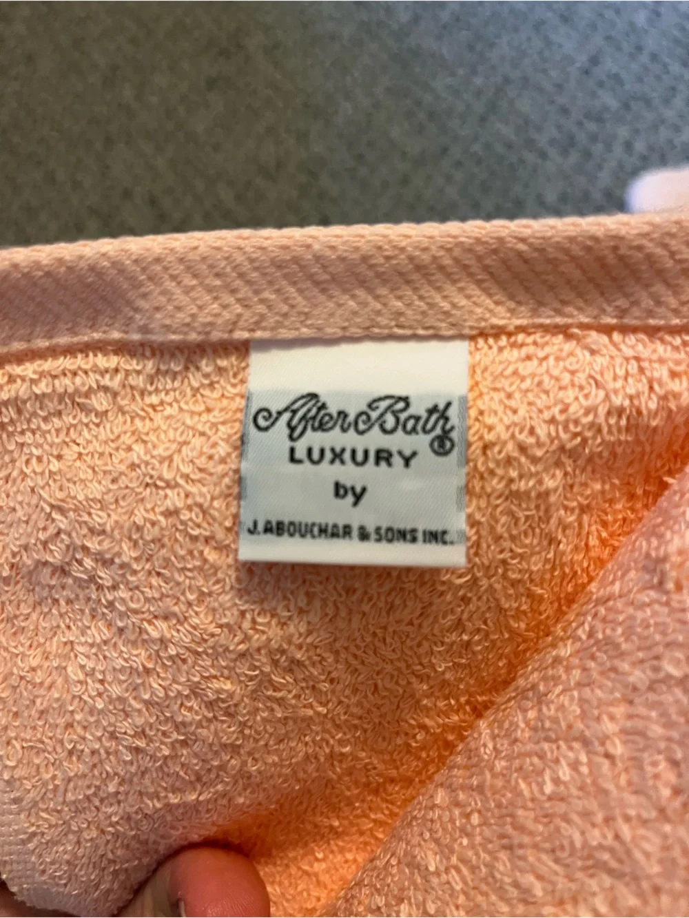 Vintage Peach Satin Trim 3-Piece Decorative Home Bath Towel Set